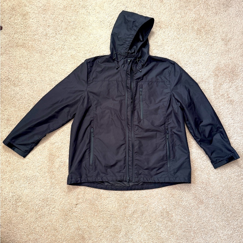 Rain jacket with hood
